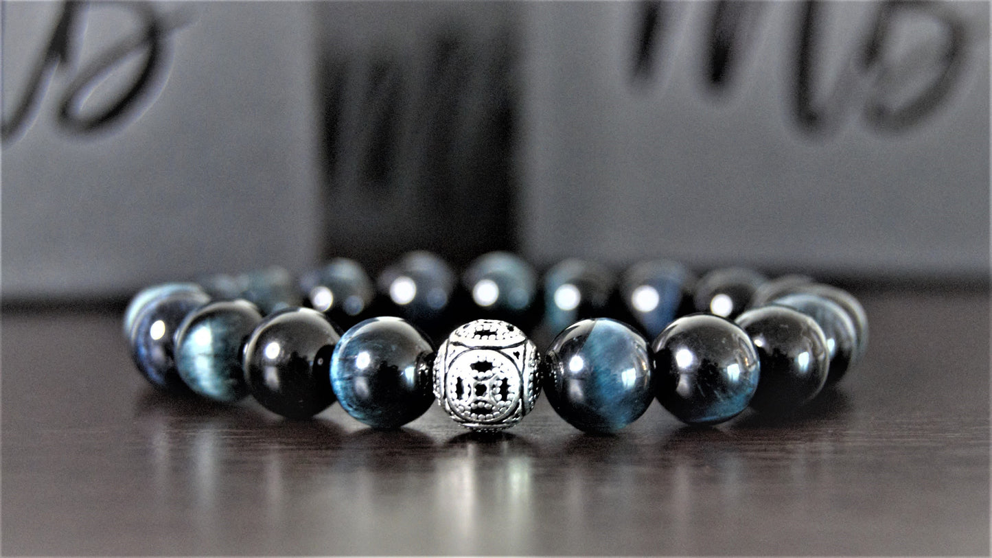 Blue Tiger Eye Silver