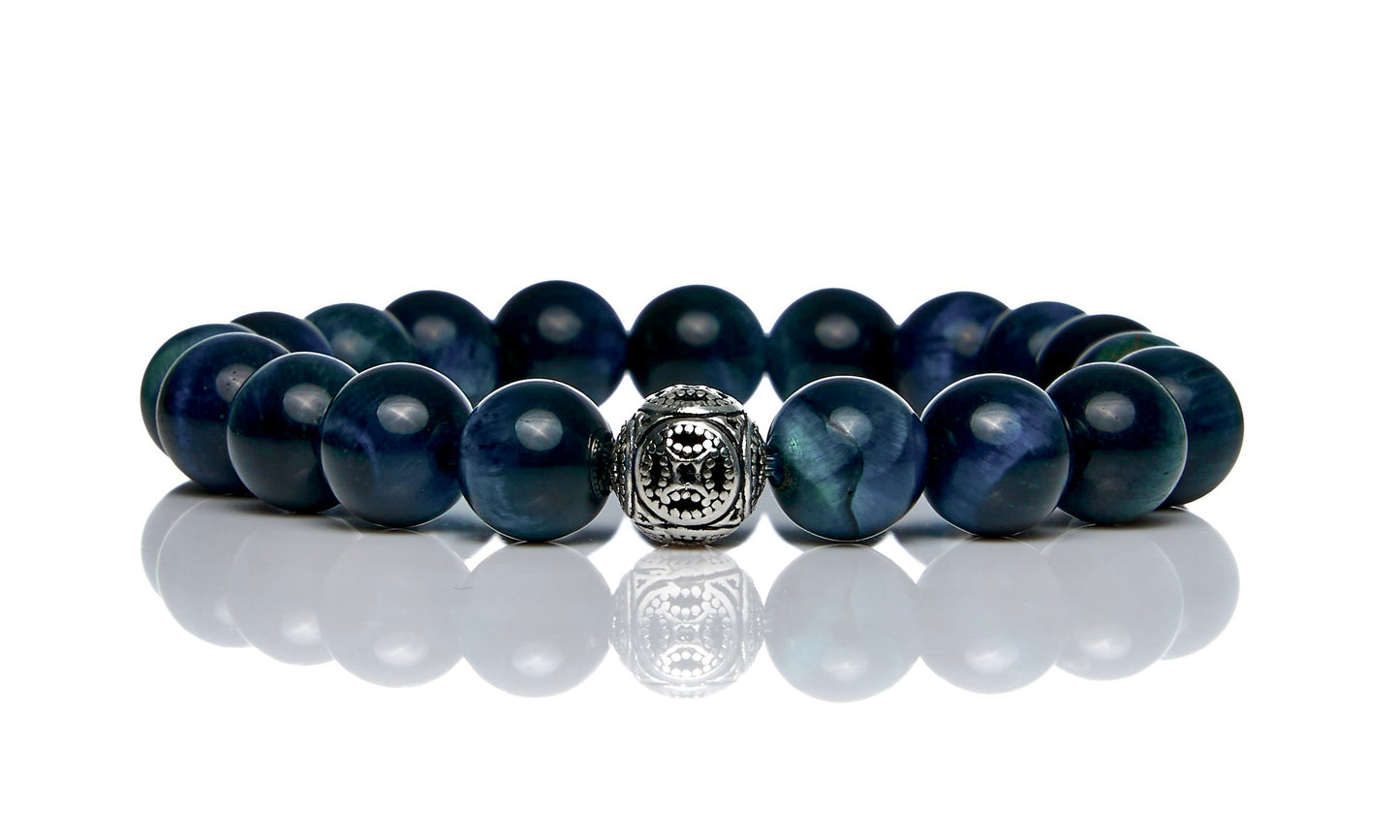 Blue Tiger Eye Silver