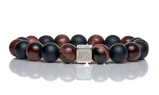 Red Tiger's Eye and Matte Onyx