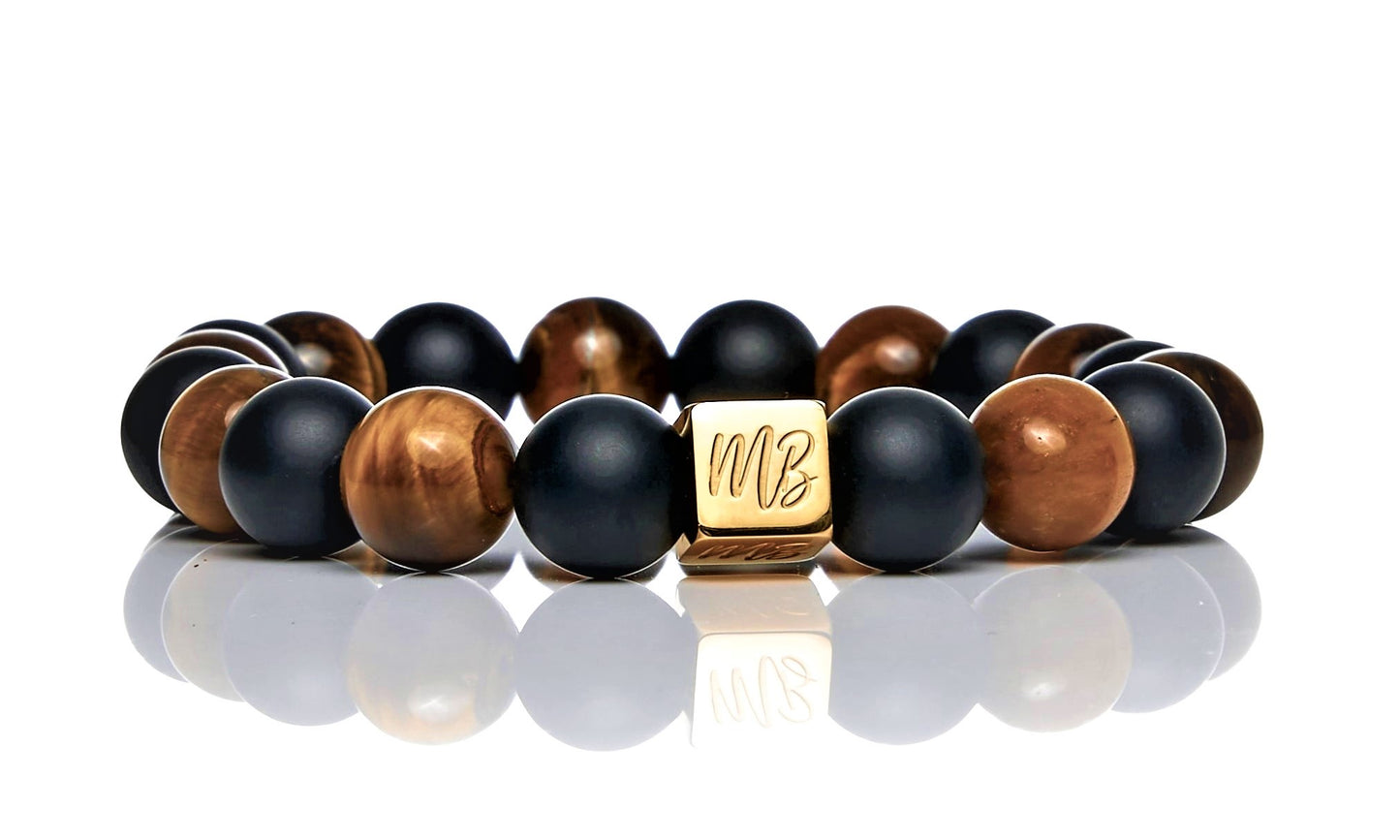Matte Onyx and Tiger's Eye Gold