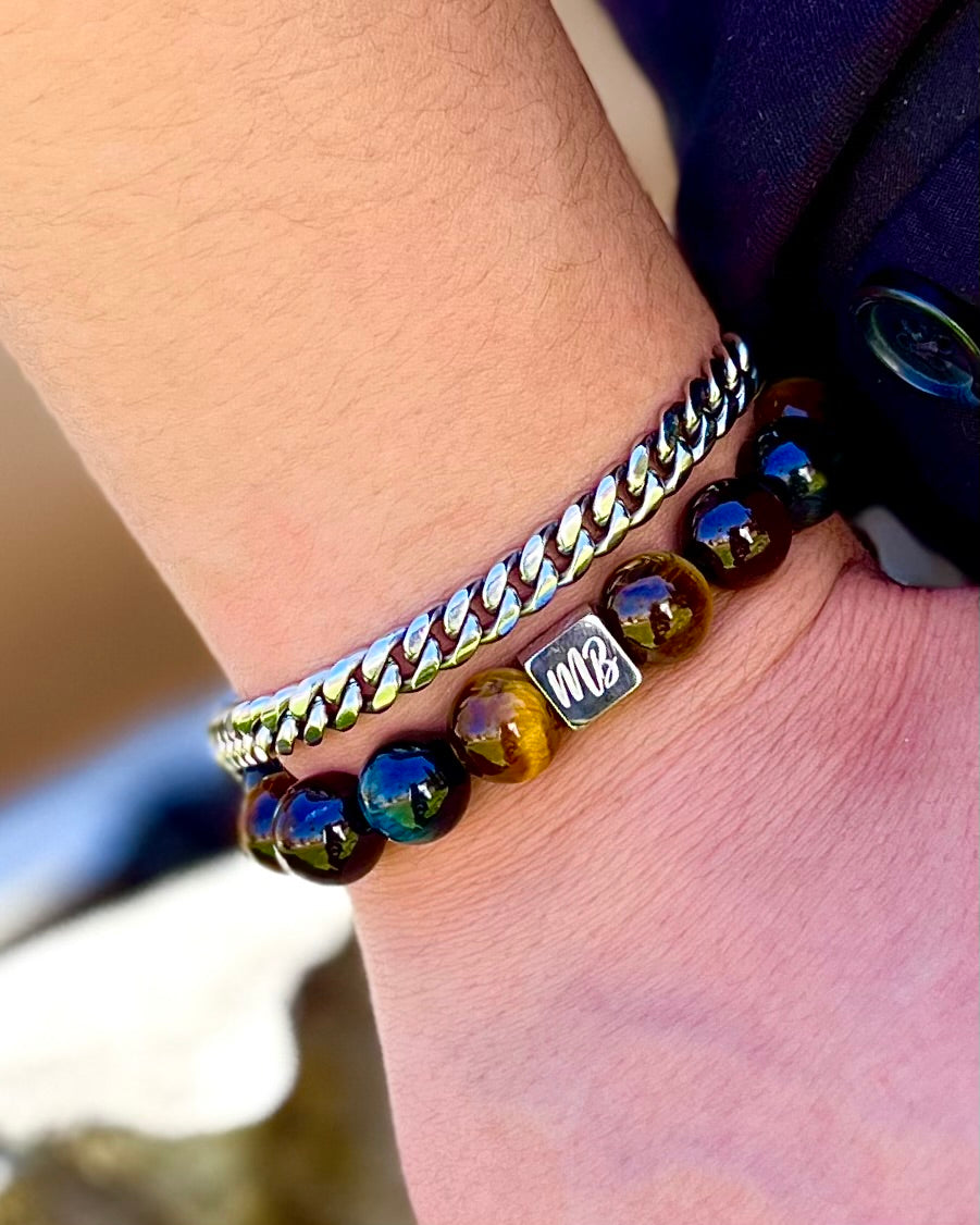 Red, Blue, & Natural Tiger Eye