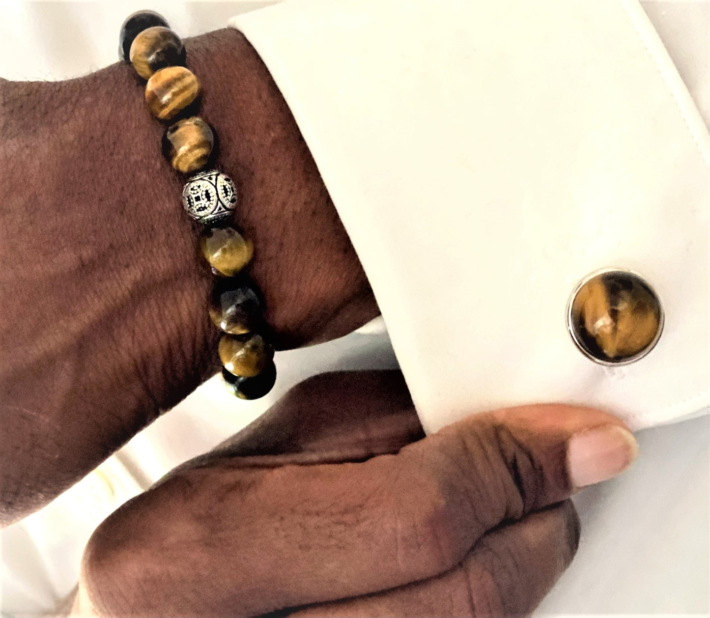 Tiger's Eye Cufflinks
