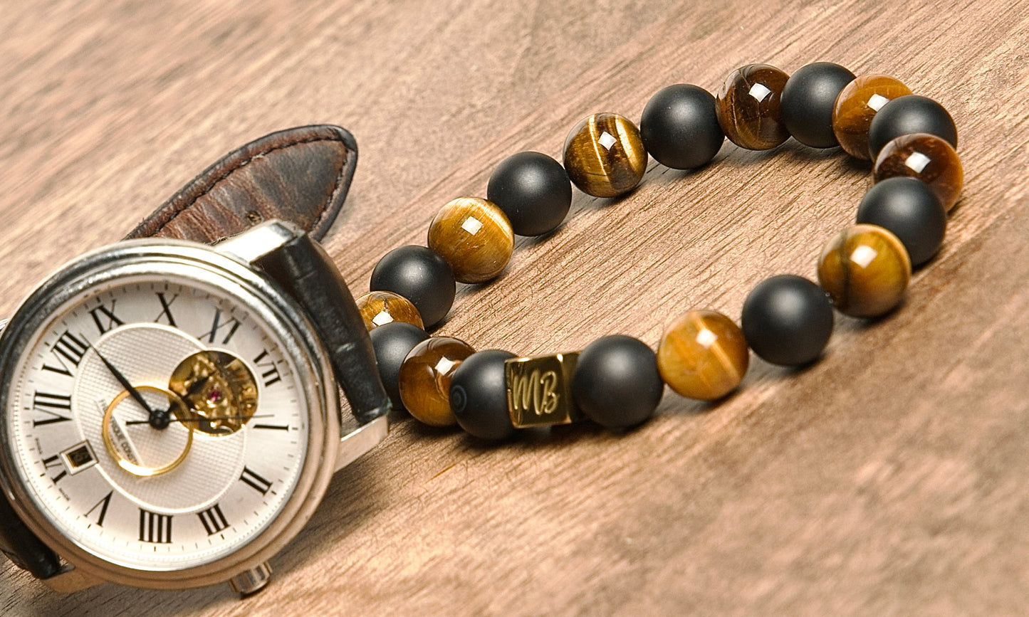 Matte Onyx and Tiger's Eye Gold